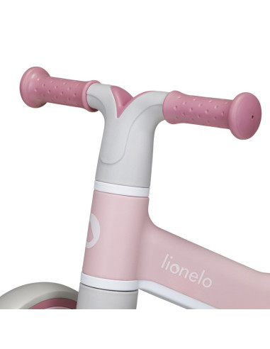 BN-LOE-VILLY_ PINK_ROSE,Lionelo - Bicicleta fara pedale Villy, Cu 4 roti, Din spuma EVA si TPR, Stabila, Manere moi, antiderapan