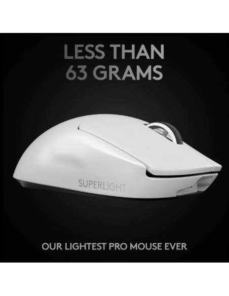 LOGITECH PRO X SUPERLIGHT Wireless Gaming Mouse - WHITE - LOGITECH PRO X SUPERLIGHT Wireless Gaming Mouse - WHITE -
