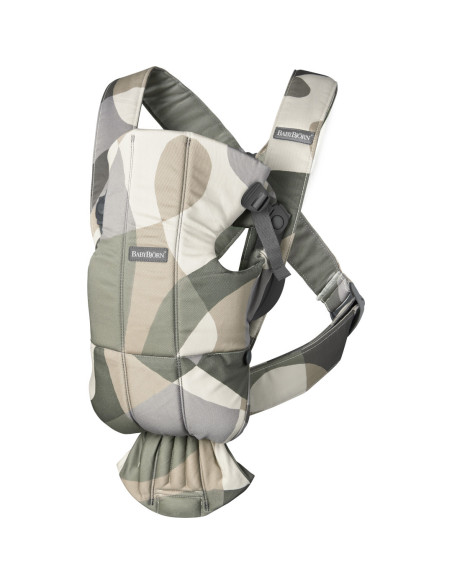 BS-021039E1,BabyBjorn - Marsupiu anatomic cu multiple pozitii de purtare Mini Khaki/Green Bumbac