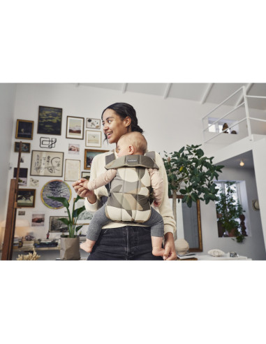 BS-021039E1,BabyBjorn - Marsupiu anatomic cu multiple pozitii de purtare Mini Khaki/Green Bumbac