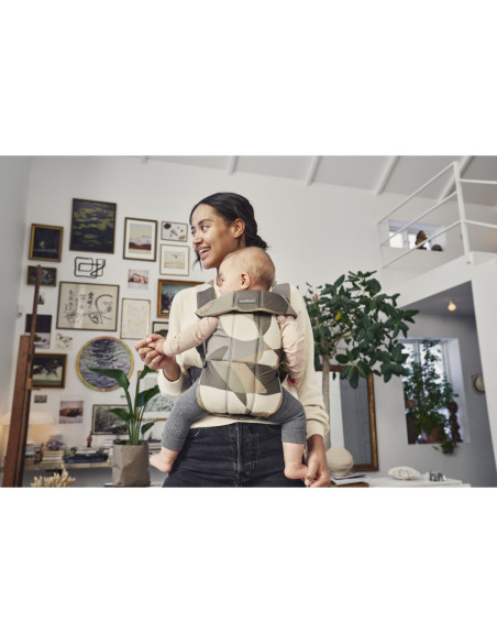 BS-021039E1,BabyBjorn - Marsupiu anatomic cu multiple pozitii de purtare Mini Khaki/Green Bumbac