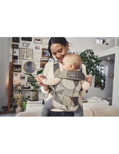 BS-021039E1,BabyBjorn - Marsupiu anatomic cu multiple pozitii de purtare Mini Khaki/Green Bumbac