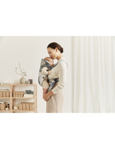 BS-021039E1,BabyBjorn - Marsupiu anatomic cu multiple pozitii de purtare Mini Khaki/Green Bumbac