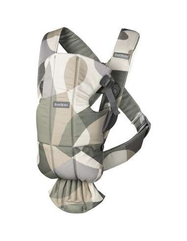 BS-021039E1,BabyBjorn - Marsupiu anatomic cu multiple pozitii de purtare Mini Khaki/Green Bumbac