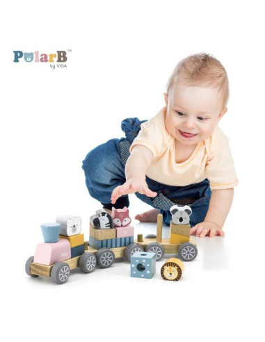 NC44015,Joc de stivuire Trenulet PolarB