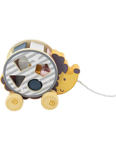 NC44025,Jucarie de tras roata sortator forme geometrice Arici PolarB NC44025,Jucarie de tras roata sortator forme geometrice Arici PolarB