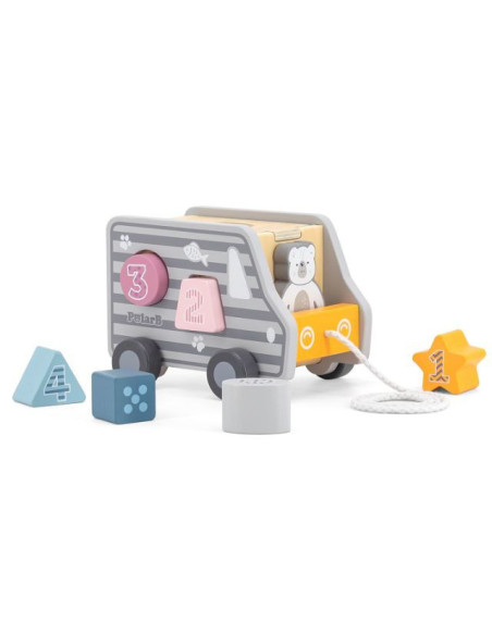 NC44041,Jucarie de tras sortator forme geometrice Camion PolarB