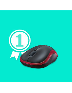 Mouse Logitech M185, USB, Rosu 2