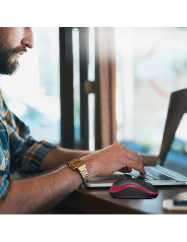 Mouse Logitech M185, USB, Rosu