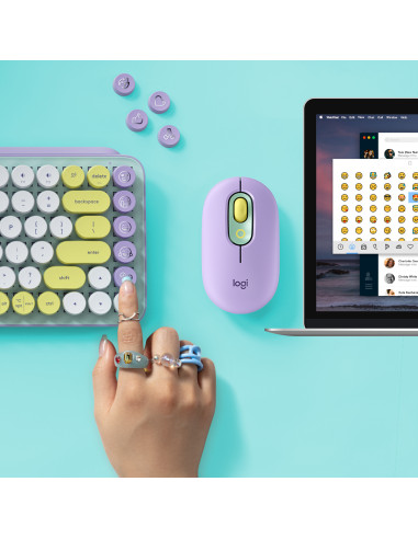 LOGITECH POP Keys Wireless Mechanical Keyboard With Emoji Keys - DAYDREAM_MINT - US INTL - BT - INTNL - BOLT, "920-010736" (incl