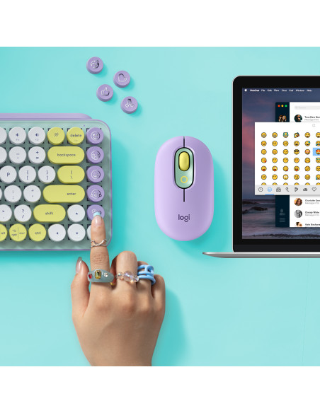 LOGITECH POP Keys Wireless Mechanical Keyboard With Emoji Keys - DAYDREAM_MINT - US INTL - BT - INTNL - BOLT, "920-010736" (incl