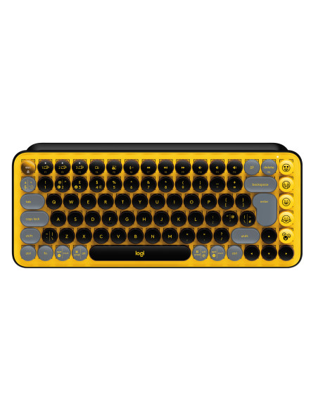 LOGITECH POP Keys Wireless Mechanical Keyboard With Emoji Keys - BLAST_YELLOW - US INTL - BT - INTNL - BOLT, "920-010735" (inclu