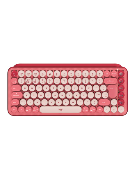 LOGITECH POP Keys Wireless Mechanical Keyboard With Emoji Keys - HEARTBREAKER_ROSE - US INTL - BT - INTNL - BOLT, "920-010737"