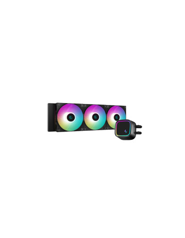 R-LE720-BKAMMN-G-1,COOLERE DeepCool LE720, skt. Universal racire lichid, 3x vent. 120mm, 2250 rpm, negru, RGB, "R-LE720-BKAMMN-G