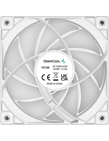 R-FC120-WHAMN3-G-1,VENTILATOR DeepCool "FC120 WHITE (3 IN 1)" PC 120x120x25 mm, RGB, 3 pin, Hydro Bearing, set 3 buc, alb, "R-FC