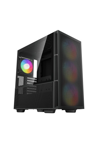 R-CH560-BKAPE4-G-1,CARCASE DeepCool "CH560" Middle Tower ATX, USB3.0xxxx2, Audioxxxx1, negru, "R-CH560-BKAPE4-G-1" (timbru verde