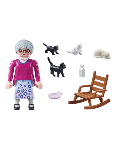 PM71172,Figurina Bunicuta cu pisici