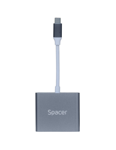 SPDS-TypeC-HUP-3in1,Docking Station Spacer universal 3 in 1, conectare Type-C USB 3.1, USB 3.0 x 1, porturi video HDMI x 1, supo