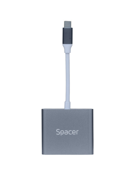 SPDS-TypeC-HUP-3in1,Docking Station Spacer universal 3 in 1, conectare Type-C USB 3.1, USB 3.0 x 1, porturi video HDMI x 1, supo