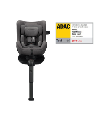 BB-CS14900GRNGL,Nuna - Scaun auto rotativ i-Size TODL next Granite, 40-105 cm, testat ADAC