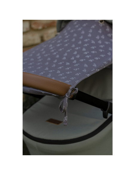 BN-406113,Petite&Mars - Parasolar textil pentru soare si vant, Universal, Protectie UV SPF40+, Potrivit pentru carucioare si sca