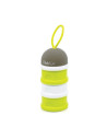 BN-BBL-B0115-L,Recipient pentru lapte praf sau gustari, Dose, Cu trei compartimente, BPA Free, Bbluv, Lime
