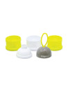 BN-BBL-B0115-L,Recipient pentru lapte praf sau gustari, Dose, Cu trei compartimente, BPA Free, Bbluv, Lime
