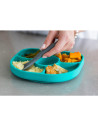 BN-BBL-B0153-A,Set de masa, Yumi, Farfurie compartimentata si lingurita, Cu 4 compartimente, Fara BPA, Bbluv, Aqua