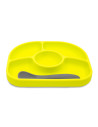 BN-BBL-B0153-L,Set de masa, Yumi, Farfurie compartimentata si lingurita, Cu 4 compartimente, Fara BPA, Bbluv, Lime
