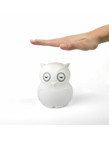 BN-BBL-B0154,Lampa de veghe Bufnita, Hibu, Functionare pana la 10 ore, Cu telecomanda si cablu USB, Cu 9 culori diferite activat