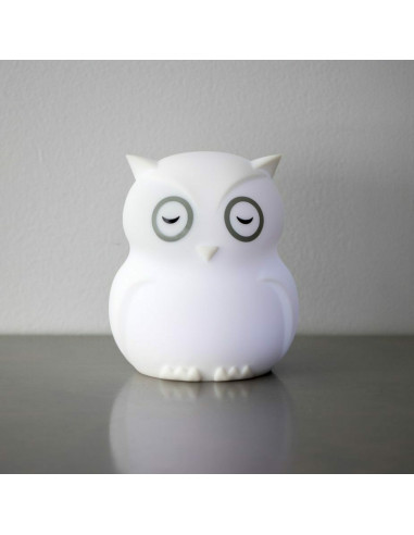 BN-BBL-B0154,Lampa de veghe Bufnita, Hibu, Functionare pana la 10 ore, Cu telecomanda si cablu USB, Cu 9 culori diferite activat