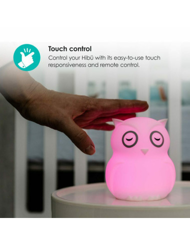 BN-BBL-B0154,Lampa de veghe Bufnita, Hibu, Functionare pana la 10 ore, Cu telecomanda si cablu USB, Cu 9 culori diferite activat