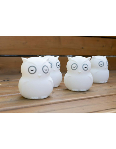 BN-BBL-B0154,Lampa de veghe Bufnita, Hibu, Functionare pana la 10 ore, Cu telecomanda si cablu USB, Cu 9 culori diferite activat