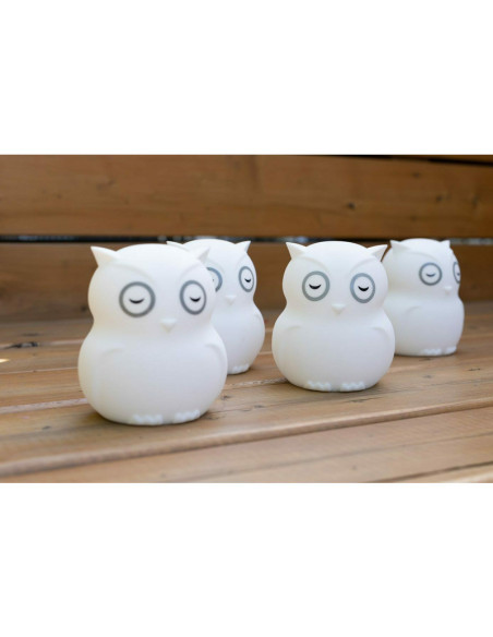 BN-BBL-B0154,Lampa de veghe Bufnita, Hibu, Functionare pana la 10 ore, Cu telecomanda si cablu USB, Cu 9 culori diferite activat