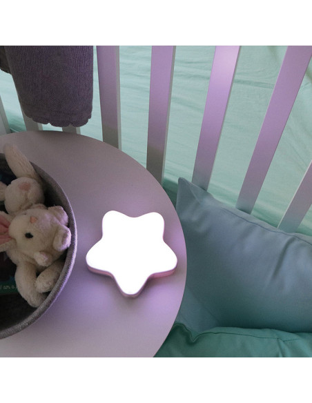 BN-BBL-B0182,Lampa de veghe Stea, Star, Cu muzica, Cu volum ajustabil, Lumina activata prin control Touch, Bbluv, Whitte