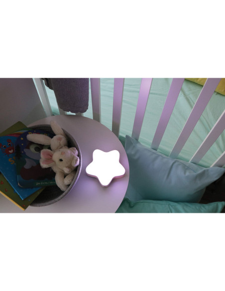 BN-BBL-B0182,Lampa de veghe Stea, Star, Cu muzica, Cu volum ajustabil, Lumina activata prin control Touch, Bbluv, Whitte