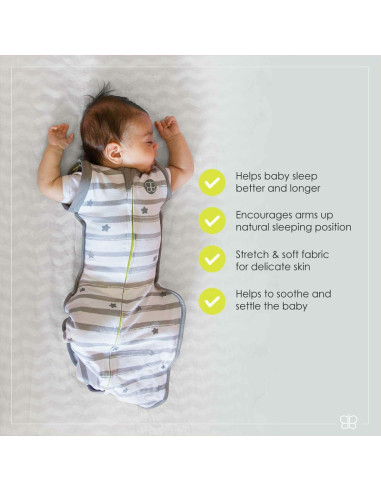 BN-BBL-B0136-M,Sistem de infasare 3 in 1, Sleep, Confortabil si sigur, Cu 3 pozitii ale bratelor, Medium, Pentru 6 - 8.5 Kg, Bbl