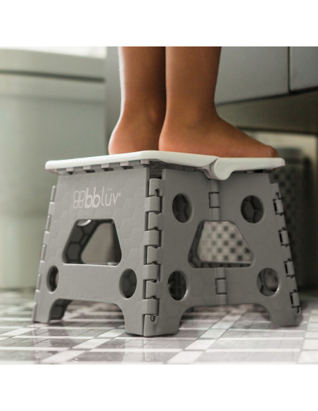 BN-BBL-B0114-G,Inaltator de baie pliabil, Step, Practic si usor de transportat, Rezistent pana la 113 Kg, Bbluv, Grey