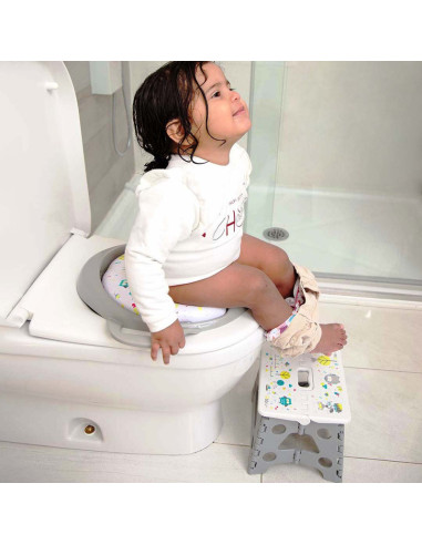 BN-BBL-B0114-G,Inaltator de baie pliabil, Step, Practic si usor de transportat, Rezistent pana la 113 Kg, Bbluv, Grey