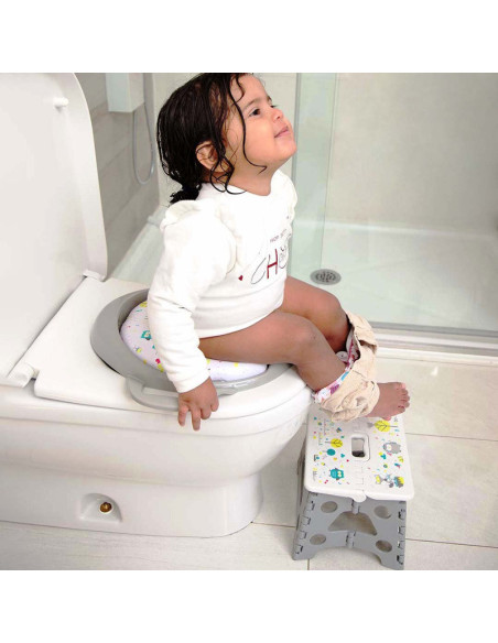 BN-BBL-B0114-G,Inaltator de baie pliabil, Step, Practic si usor de transportat, Rezistent pana la 113 Kg, Bbluv, Grey