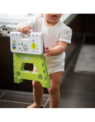 BN-BBL-B0114-L,Inaltator de baie pliabil, Step, Practic si usor de transportat, Rezistent pana la 113 Kg, Bbluv, Lime