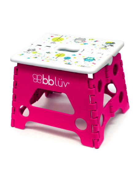 BN-BBL-B0114-P,Inaltator de baie pliabil, Step, Practic si usor de transportat, Rezistent pana la 113 Kg, Bbluv, Pink