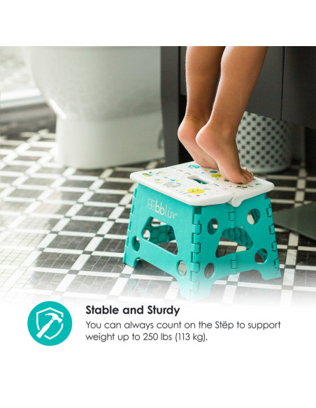 BN-BBL-B0114-P,Inaltator de baie pliabil, Step, Practic si usor de transportat, Rezistent pana la 113 Kg, Bbluv, Pink