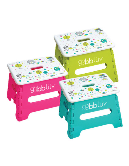 BN-BBL-B0114-P,Inaltator de baie pliabil, Step, Practic si usor de transportat, Rezistent pana la 113 Kg, Bbluv, Pink