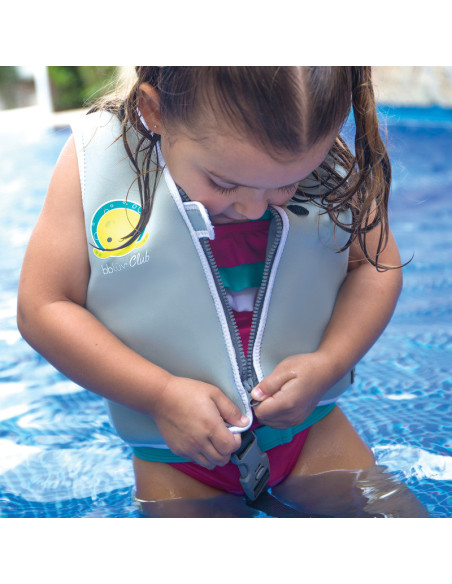 BN-BBL-B0166-AQ-S,Vesta pentru inot, Naj, Cu protectie solara SPF 50+, Neopren, Small, 1-3 ani, Bbluv, Aqua