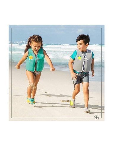 BN-BBL-B0166-AQ-S,Vesta pentru inot, Naj, Cu protectie solara SPF 50+, Neopren, Small, 1-3 ani, Bbluv, Aqua