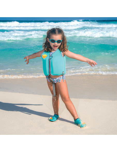 BN-BBL-B0166-AQ-S,Vesta pentru inot, Naj, Cu protectie solara SPF 50+, Neopren, Small, 1-3 ani, Bbluv, Aqua