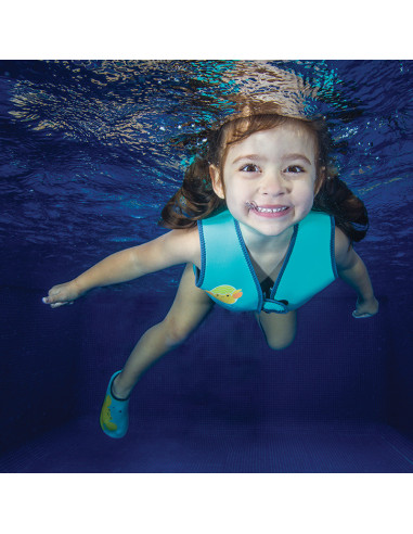 BN-BBL-B0166-AQ-S,Vesta pentru inot, Naj, Cu protectie solara SPF 50+, Neopren, Small, 1-3 ani, Bbluv, Aqua