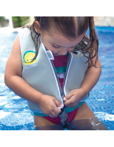 BN-BBL-B0166-AQ-M,Vesta pentru inot, Naj, Cu protectie solara SPF 50+, Neopren, Medium, 3-6 ani, Bbluv, Aqua