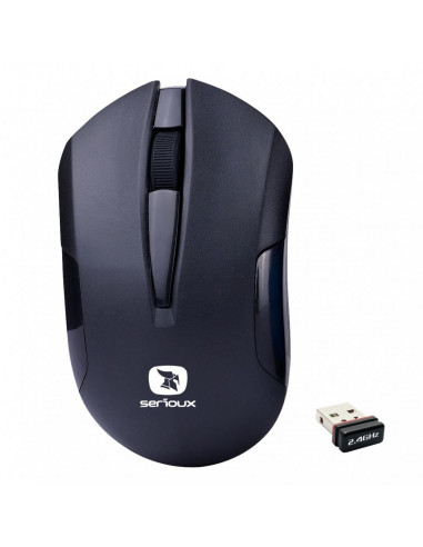 Mouse Serioux wireless, Drago 300, 1000dpi, negru, baterie AA